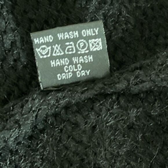 Angie Crewneck Long Sleeve Knit Mini Sweater Dress - Size M - Black - Picture 6 of 6